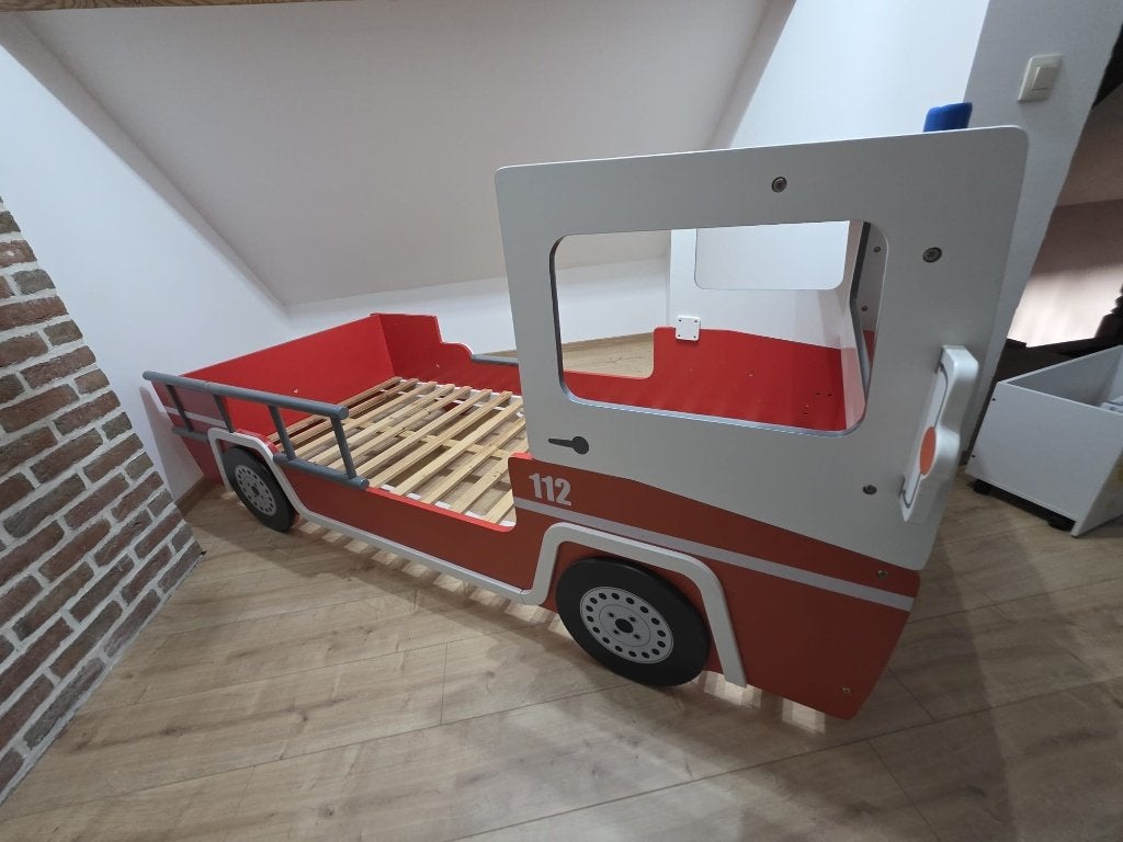 Lit camion de pompier enfant, Maison & Meubles, Chambre à coucher | Lits, Rouge, Une personne, Enlèvement, Utilisé