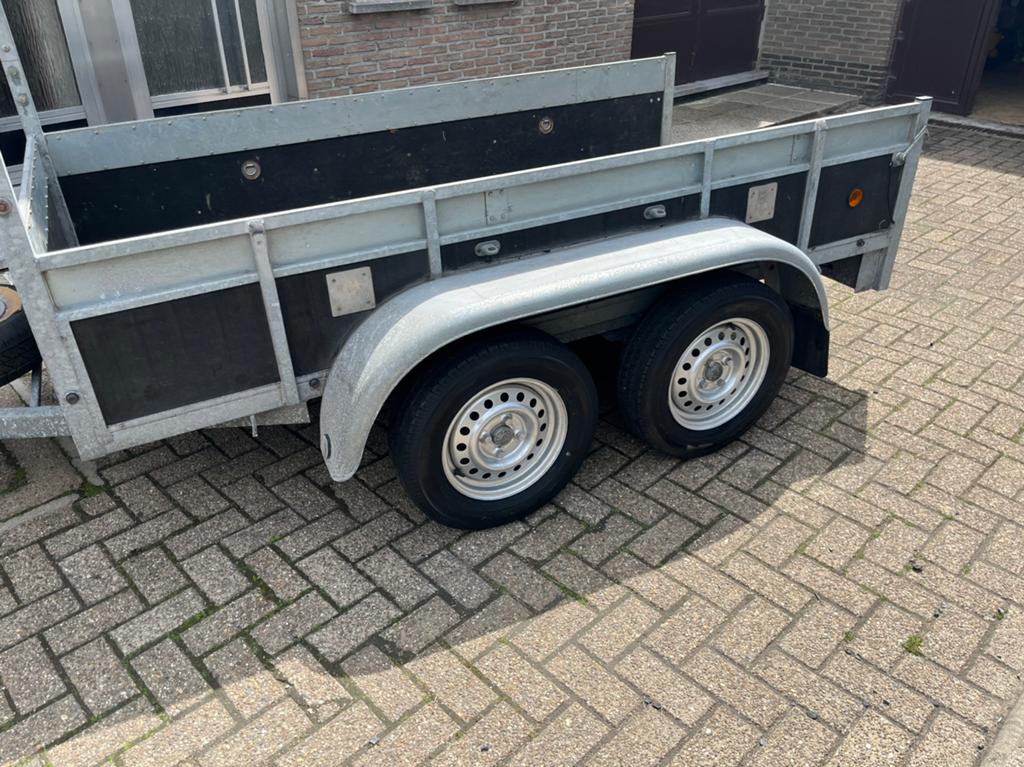 Dubbelas aanhangwagen, Auto diversen, Aanhangers en Bagagewagens, Ophalen, Gebruikt