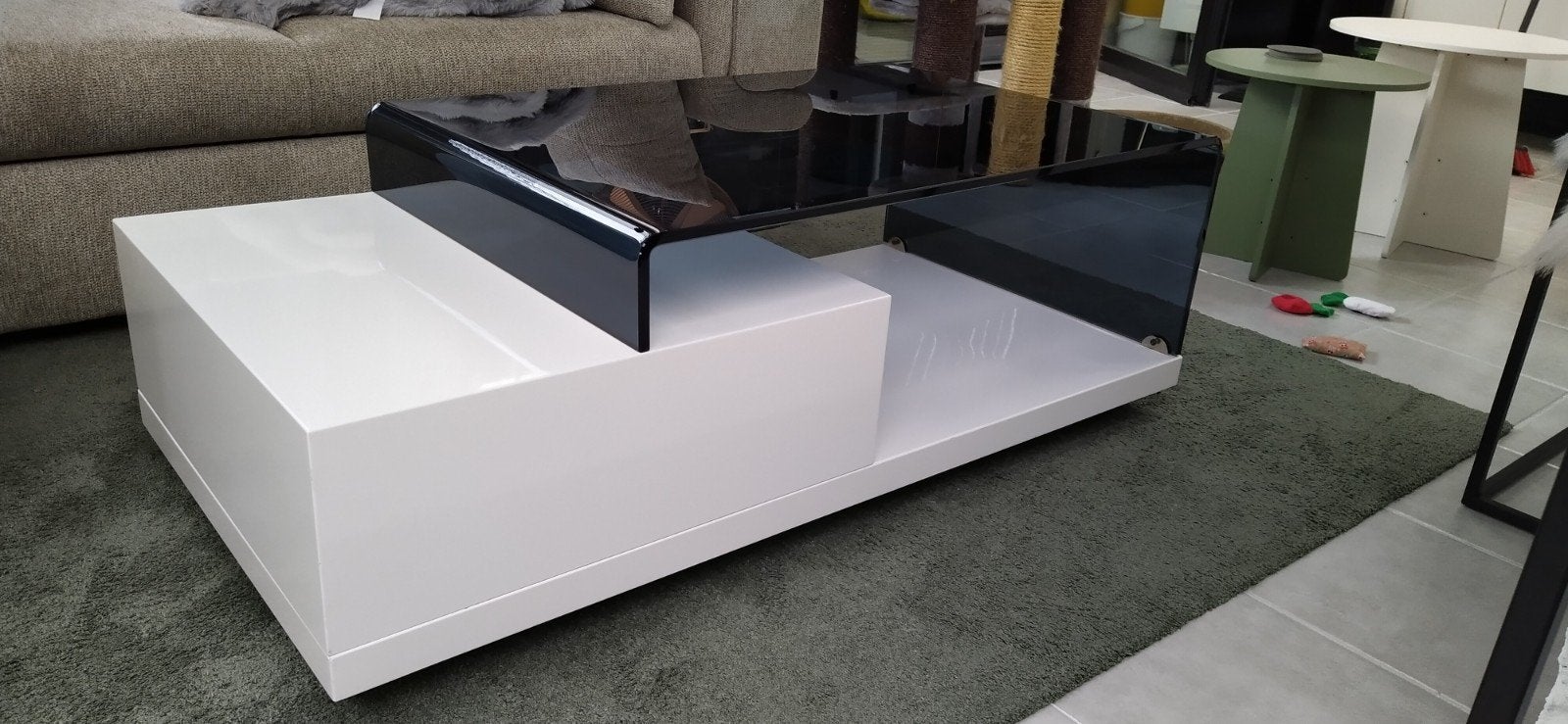 table basse, 100 à 150 cm, Comme neuf, Verre, Enlèvement