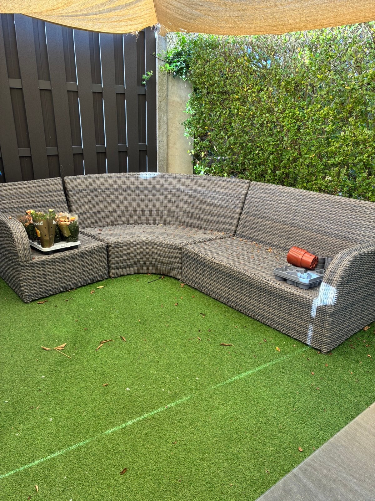 Tuinzetel, Tuin en Terras, Ophalen, 5 zitplaatsen, Kunststof, Gebruikt