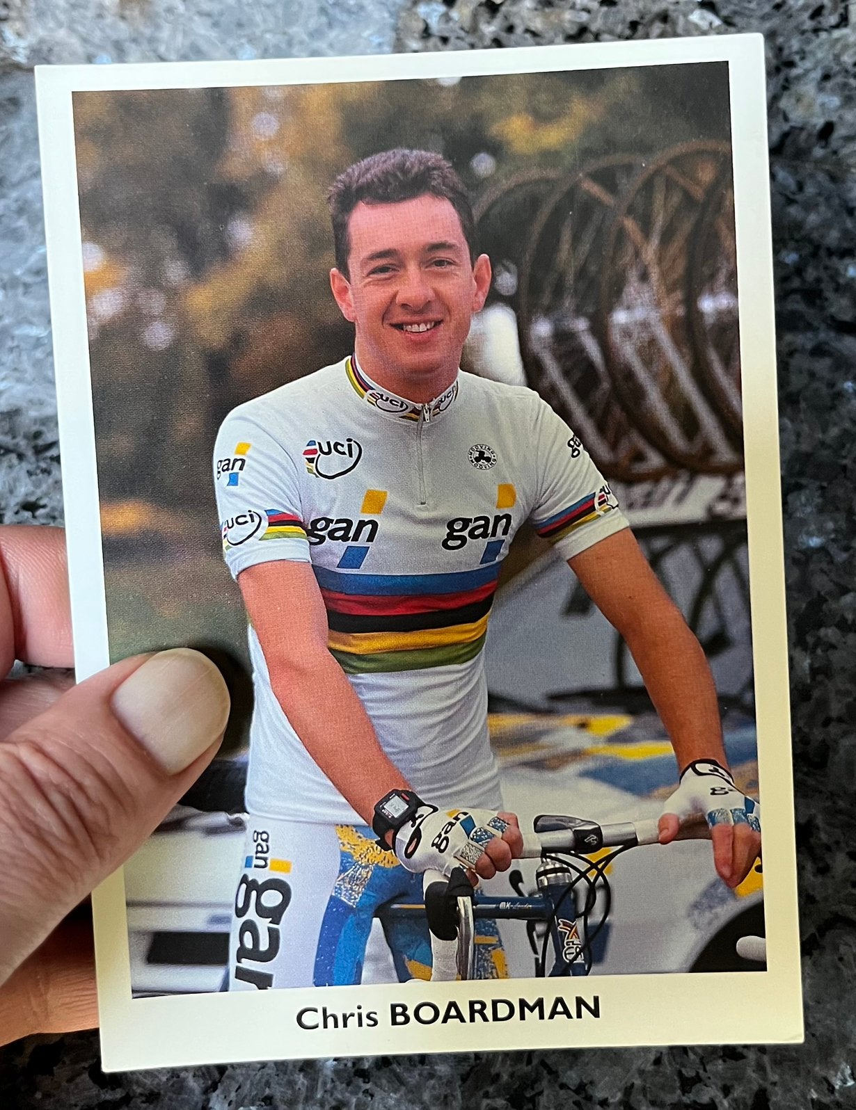 Le cycliste Chris Boardman, champion du monde, Enlèvement, Comme neuf
