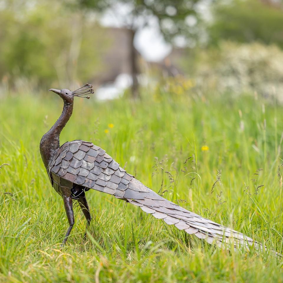 Statue - Paon en métal - Beaux oiseaux, Enlèvement ou Envoi, Neuf, Métal, Animal