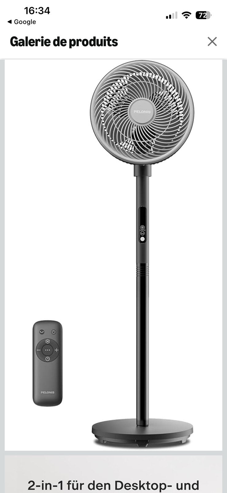 Pelonis black nieuwe ventilator, Ophalen, Nieuw