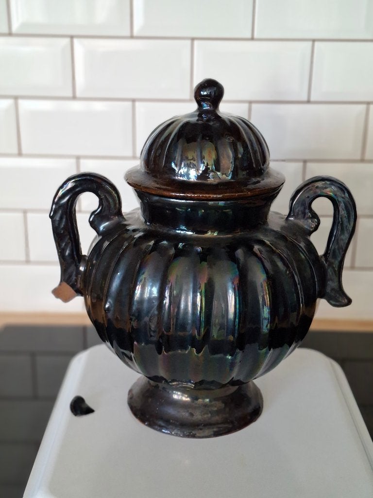 pot en céramique avec couvercle, Antiquités & Art, Enlèvement
