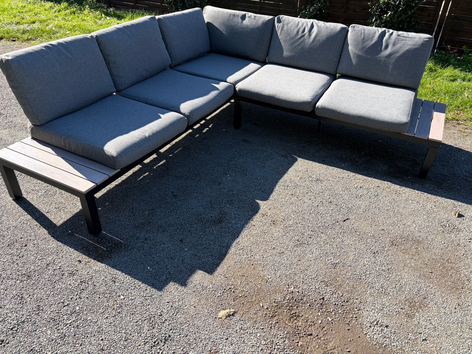 Loungeset aluminium le sud met bijhorende kussens en tafel, Ophalen, Zo goed als nieuw, Aluminium, Loungeset
