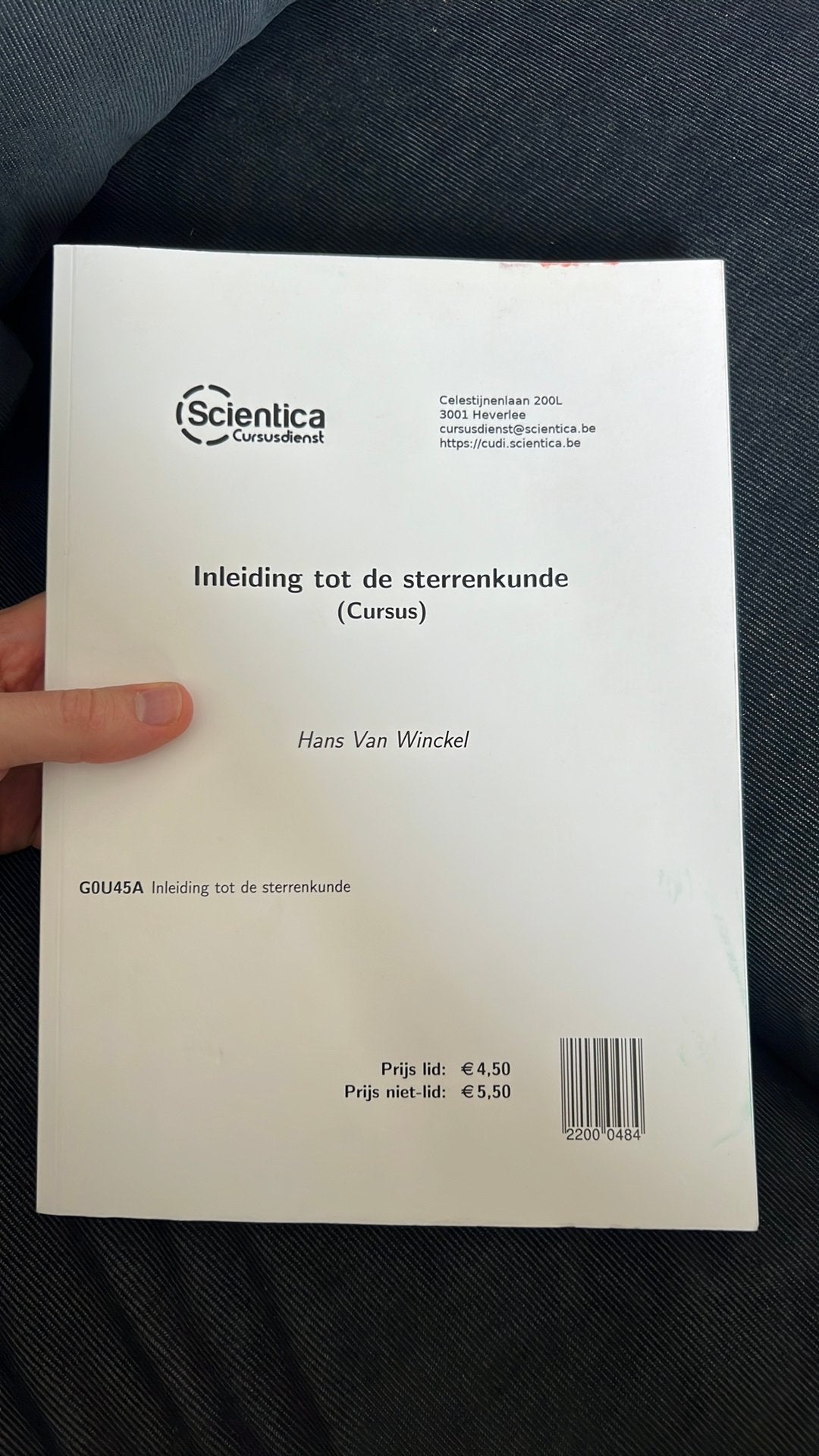 Handboek Inleiding tot de sterrenkunde Hans Van Winckel, Boeken, Ophalen, Zo goed als nieuw