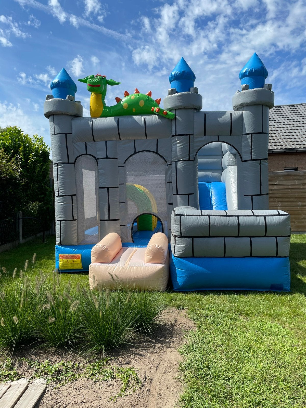Springkasteel met blower, Ophalen, Gebruikt