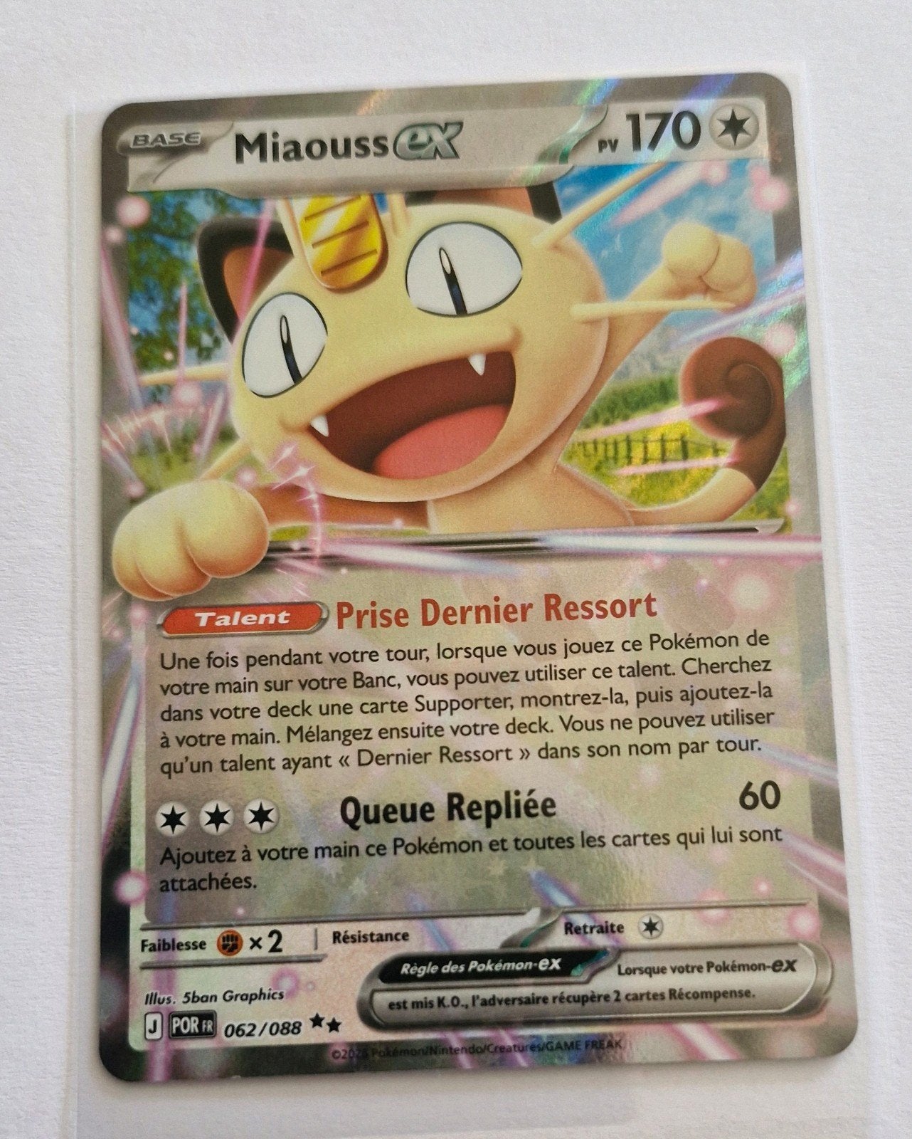 Carte Pokémon Miaouss ex, Hobby & Loisirs créatifs, Enlèvement ou Envoi