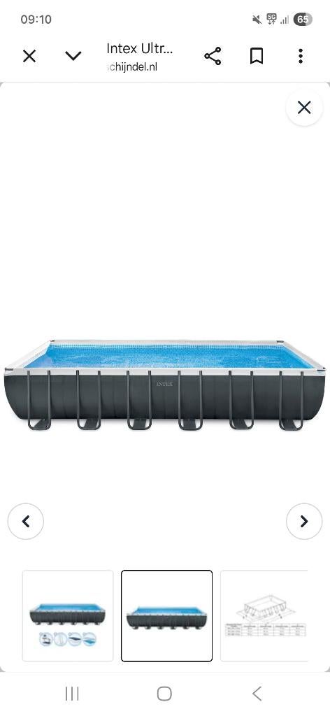 Zwembad  intex 732366, 120 cm of meer, Gebruikt, 300 cm of meer, Ophalen of Verzenden
