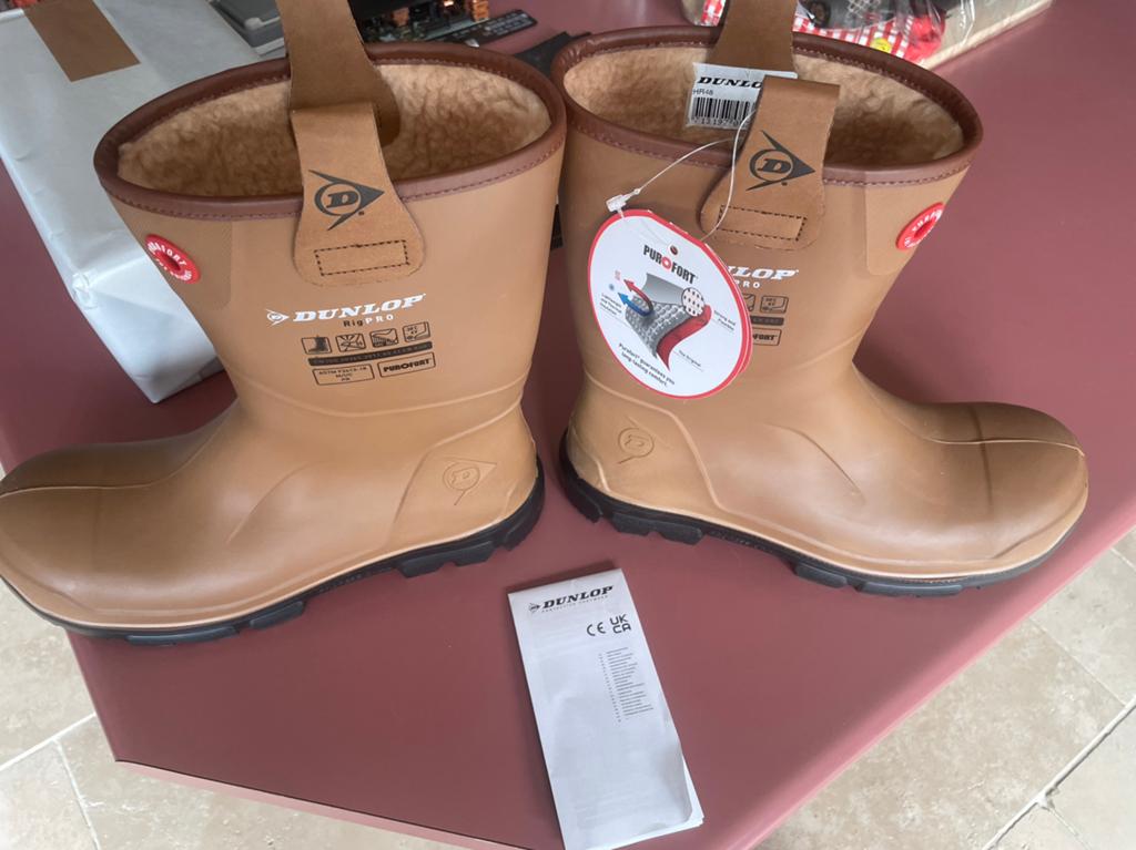 Dunlop safety boots, Vêtements | Hommes, Chaussures, Neuf, Bottes, Brun, Enlèvement