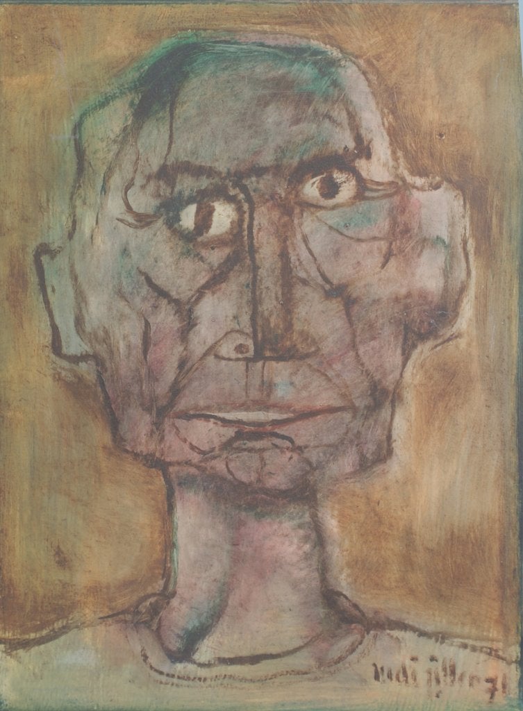 Rudi Pillen (1931-2014): Portret 1971 (57 x 73 cm), Doek, Dieren, Ophalen of Verzenden, Gesigneerd