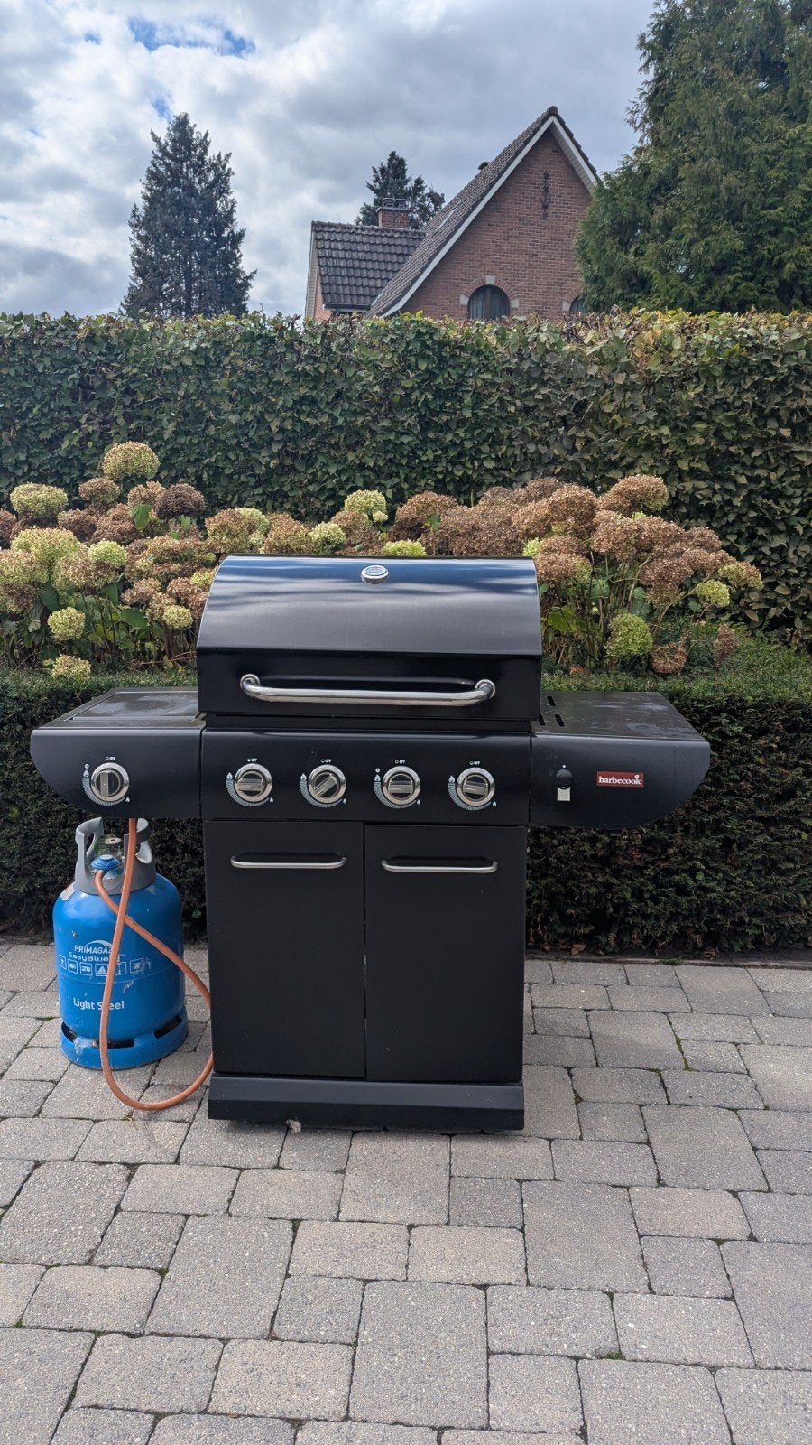 gas barbecue Sumo barbecook met 2 xl flessen primogaz, Tuin en Terras, Ophalen, Gebruikt, Barbecoock