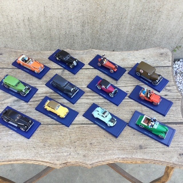 Kuifjesauto's 12 stuks, Verzamelen, Overige Verzamelen, Ophalen, Gebruikt