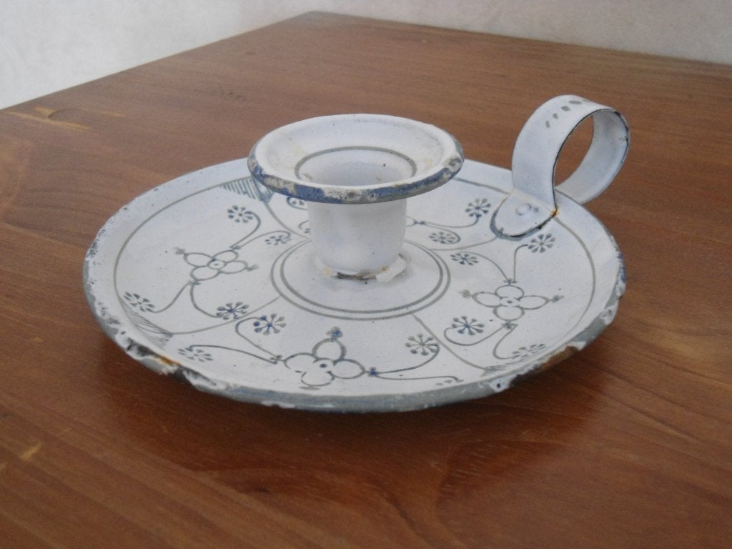 Oud emaille kaarsenpannetje., Enlèvement