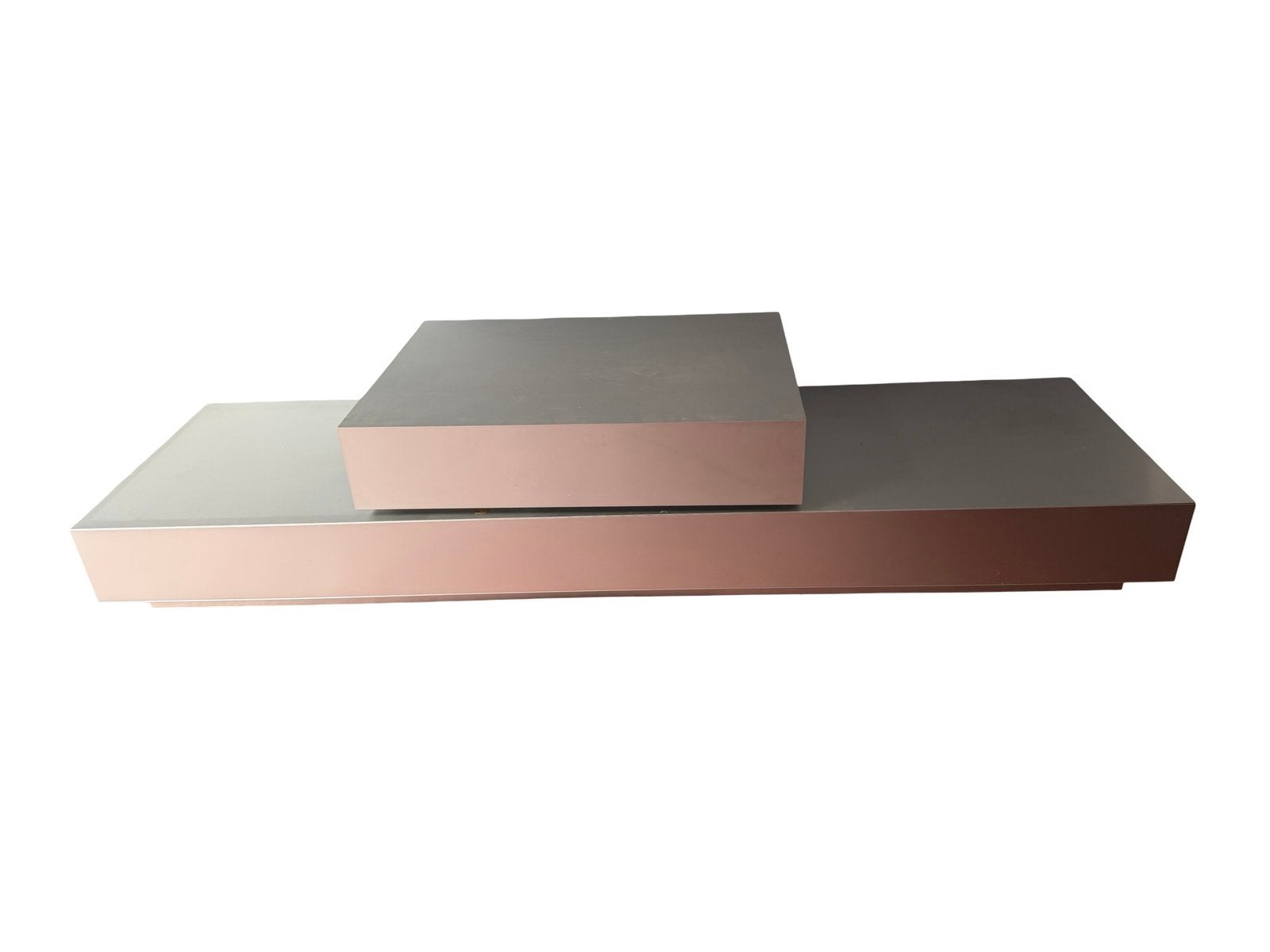 Présentoir de magasin design MDF stratifié argenté, Enlèvement, Gris