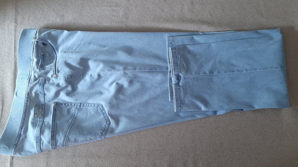 Te koop: Mooie blauwe spijkerbroek van "Brax, Raphaela", 42., Ophalen, Blauw, "Brax, Raphaela", W33 - W36 (confectie 42/44)