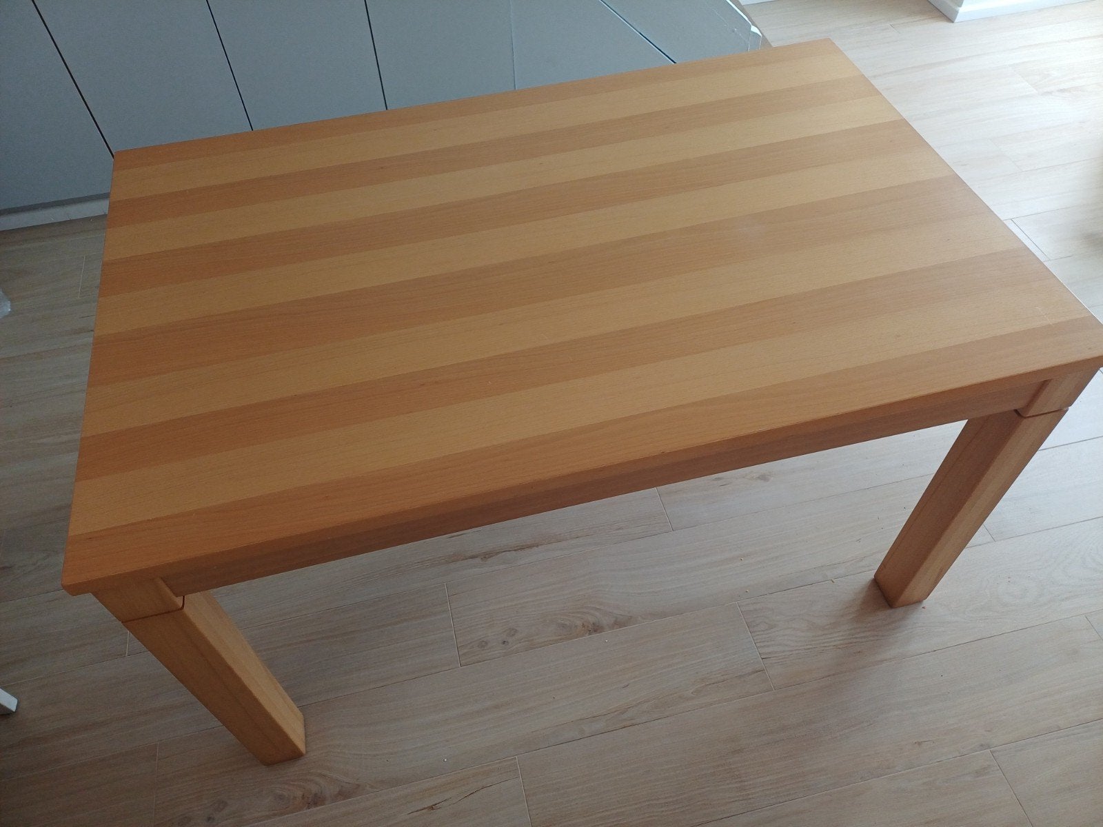 Table extensible hêtre massif 90x195 6-8 places, 150 à 200 cm, Enlèvement, Utilisé, 50 à 100 cm
