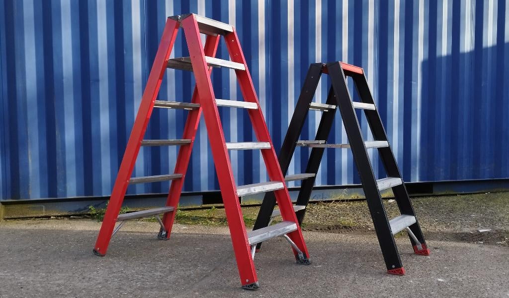 Alu Trapladders Dubbele 3/12 tr, Altrex Petry Solide Wurth, Doe-het-zelf en Bouw, Ladders en Trappen, Ophalen, Trap