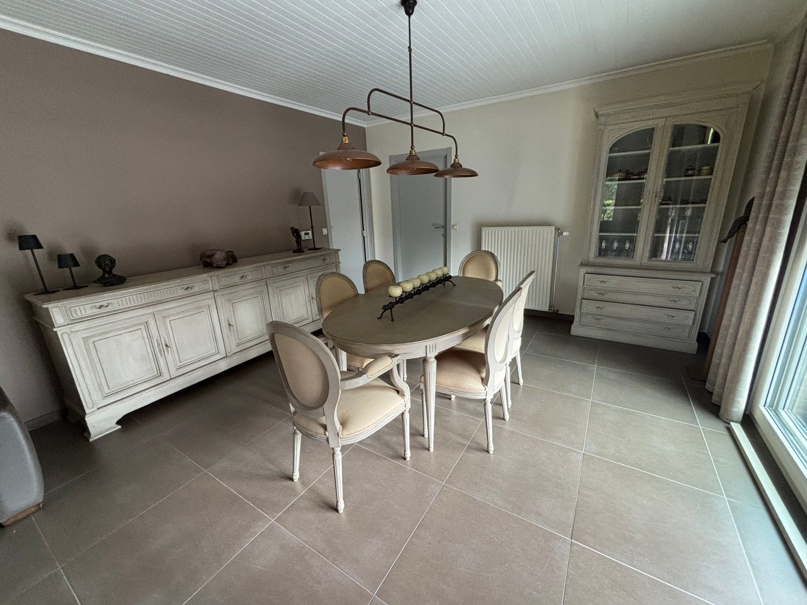 Gepatineerde kerselaar eetkamer, Huis en Inrichting, Kasten | Dressoirs, Ophalen, Gebruikt, Met lade(s), Aurora