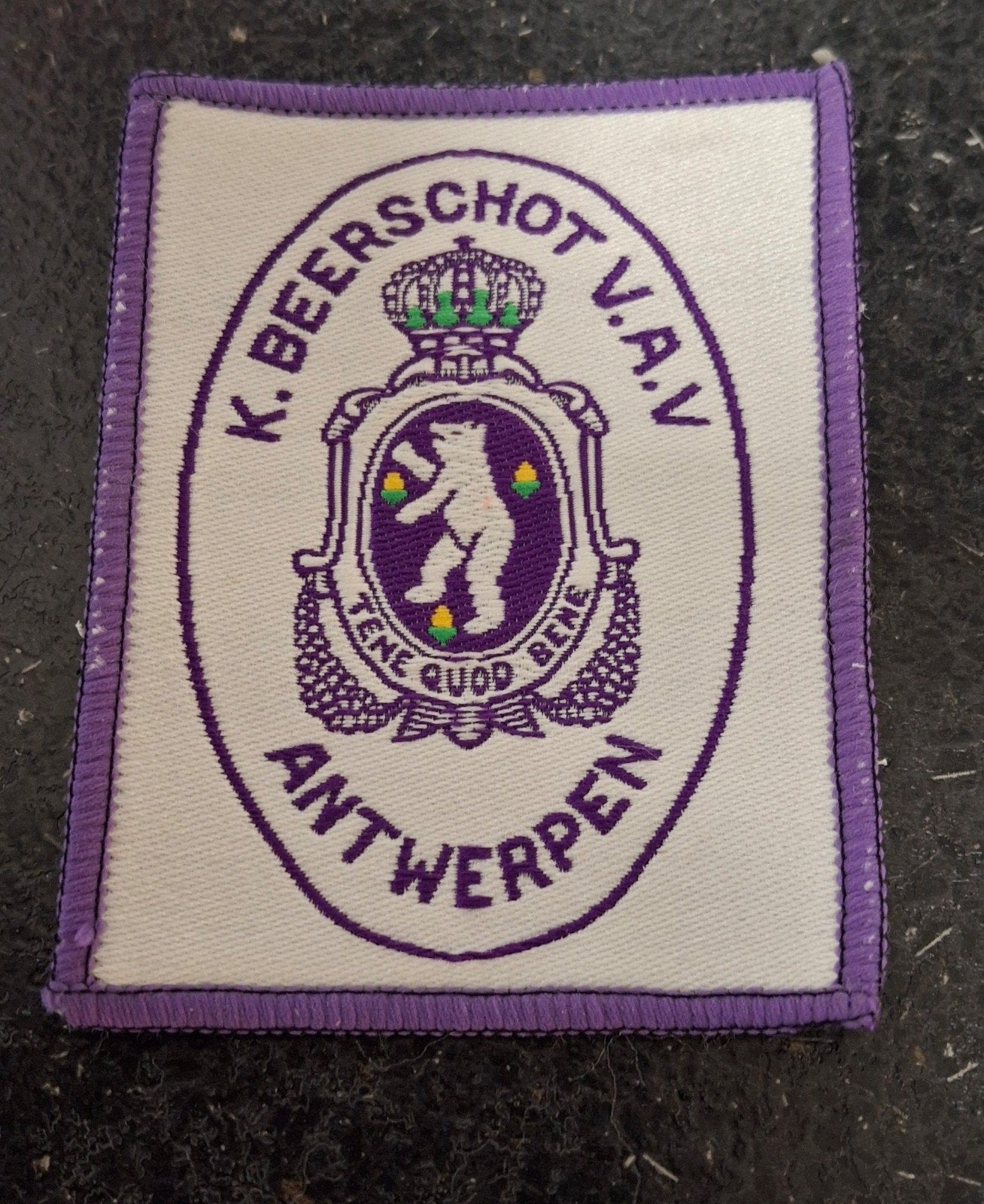 Vintage naai badge K. Beerschot VAV Antwerpen, Verzamelen, Ophalen of Verzenden, Zo goed als nieuw, Overige typen