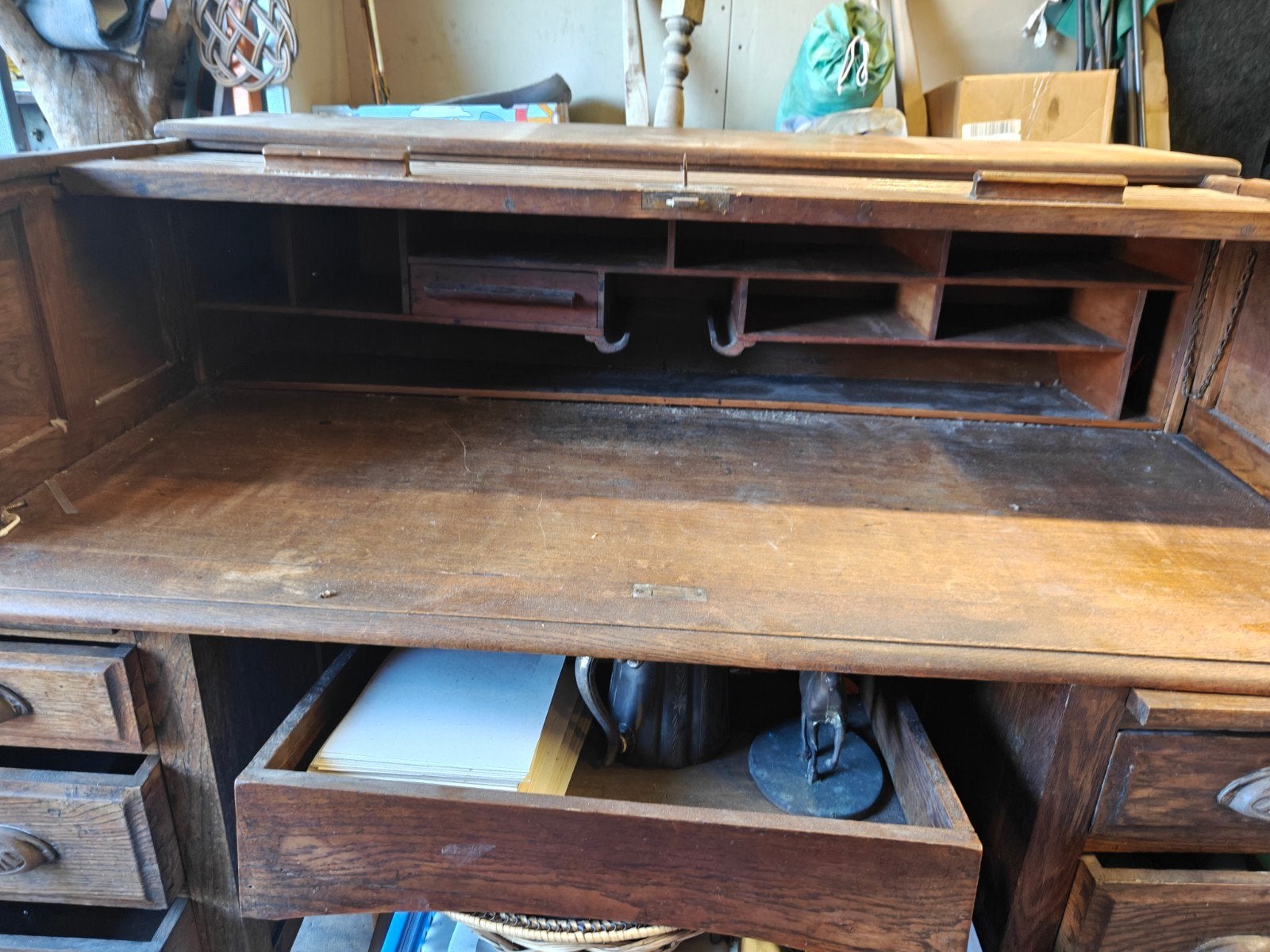 Bureau industriel année 1930, Antiek en Kunst, Antiek | Woonaccessoires