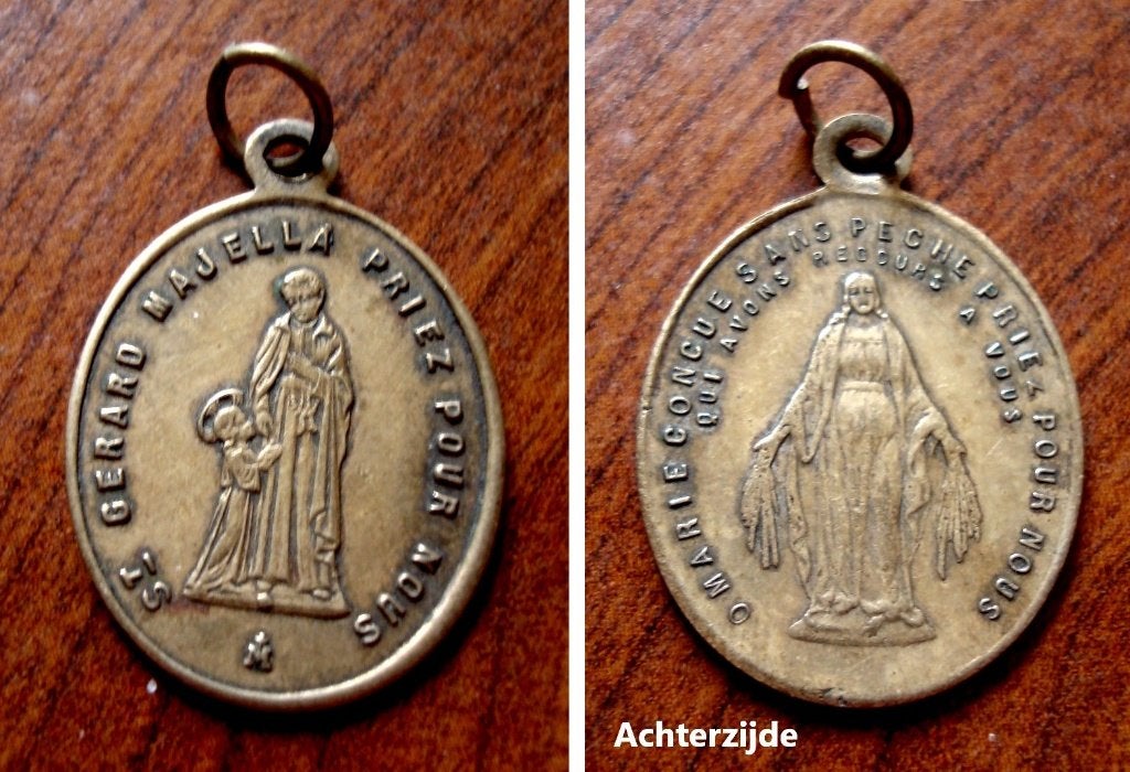 Christelijke medaille met Gerard Majella, Verzamelen, Verzenden, Zo goed als nieuw, Overige typen, Christendom | Katholiek
