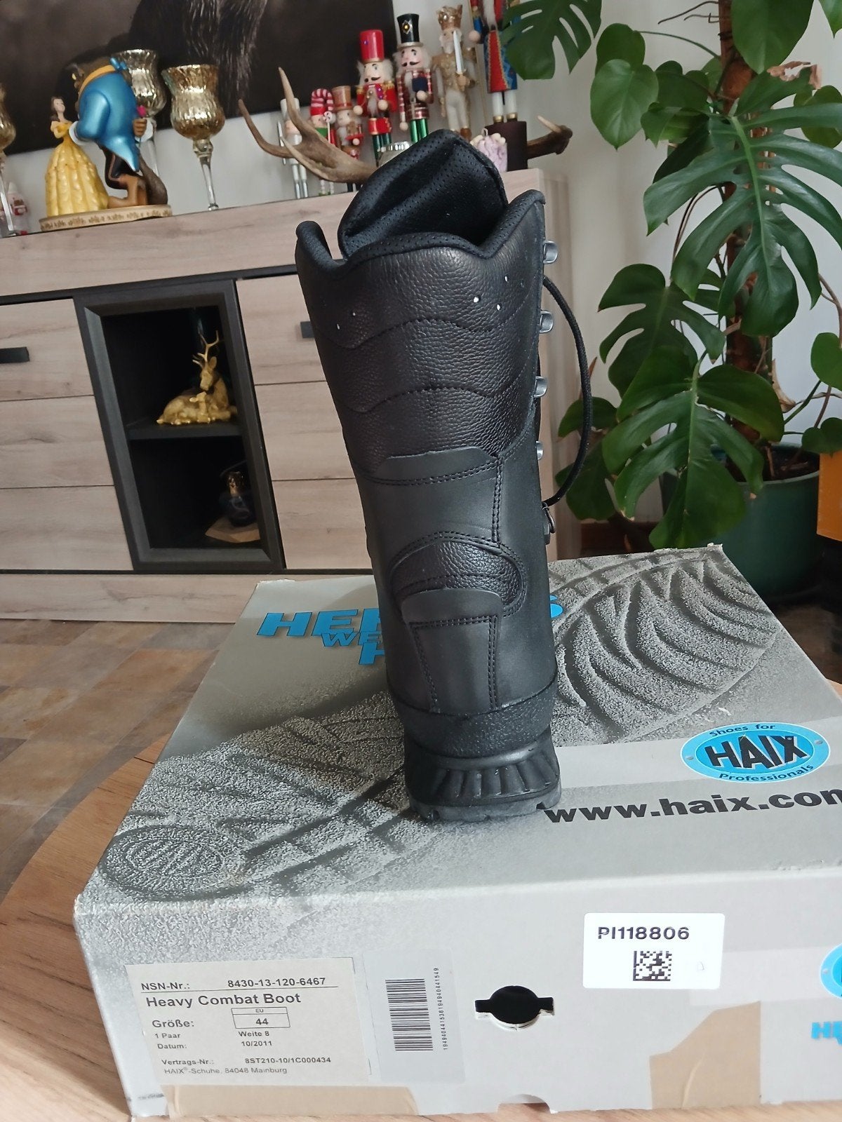 Nieuwe zware gevechtslaars maat 44, HAIX, Verzenden, Zwart, Boots