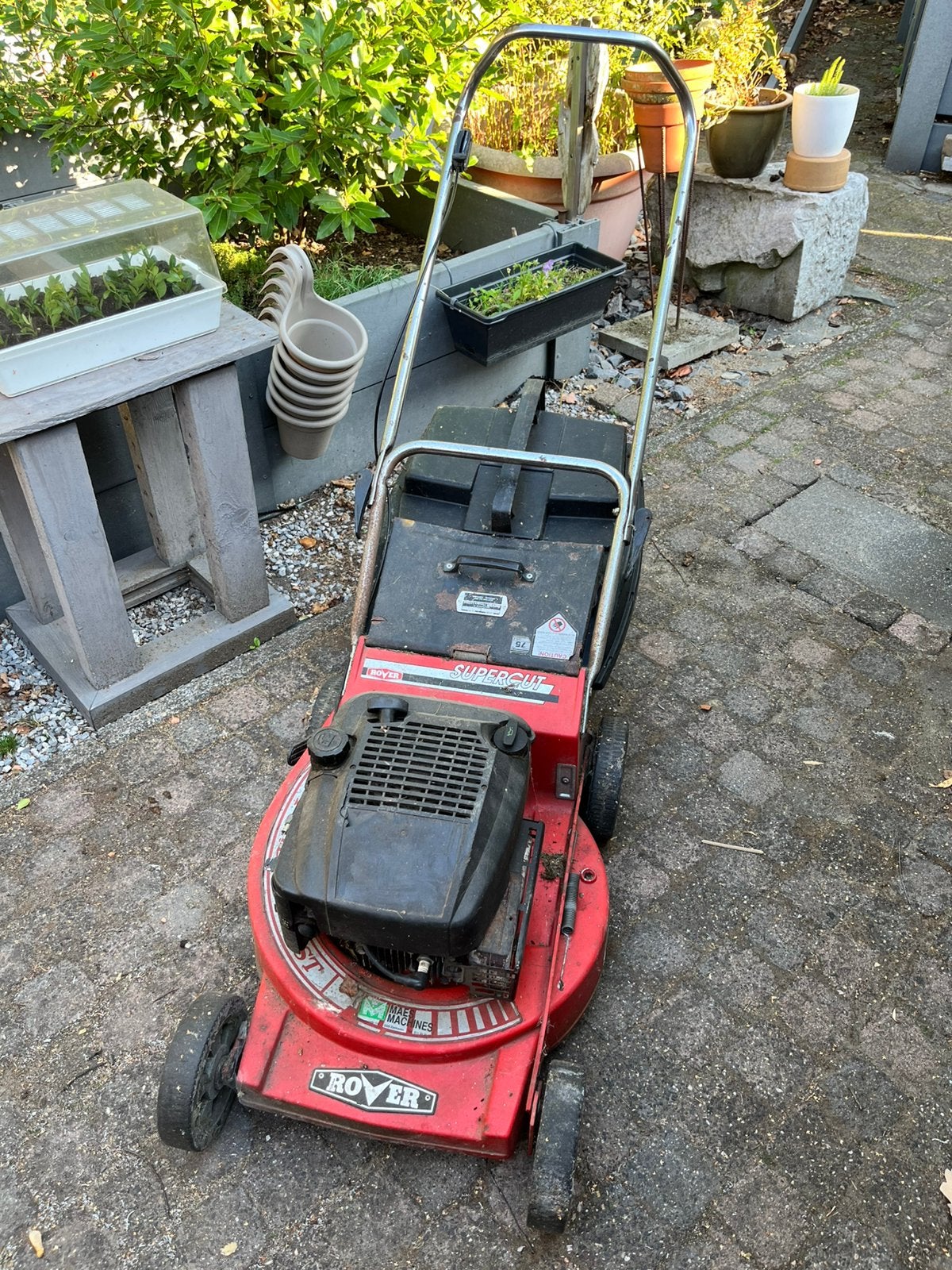 Grasmachine rover, Jardin & Terrasse, Tondeuses à gazon, Tondeuse rotative, Tondeuses à gazon à essence, 40 à 49 cm, Enlèvement