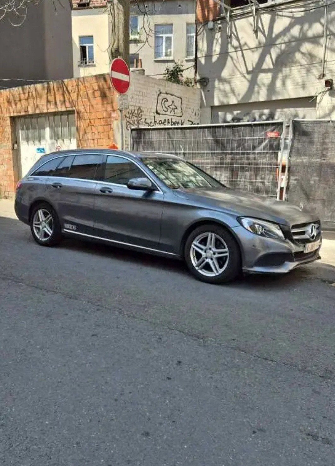 Mercedes-benz C180D 2018, Autos, Mercedes-Benz, Cuir, Argent ou Gris, Euro 6, Boîte manuelle