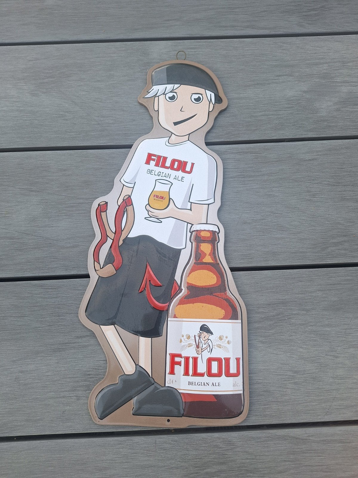 Filou blikken reclamebordje, Verzamelen, Ophalen of Verzenden, Zo goed als nieuw