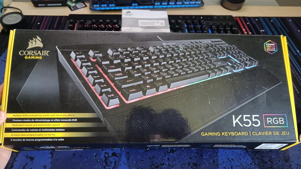 Corsair K55 RGB Gaming Keyboard (QWERTY), Computers en Software, Toetsenborden, Ophalen, Zo goed als nieuw, Qwerty, Gaming toetsenbord