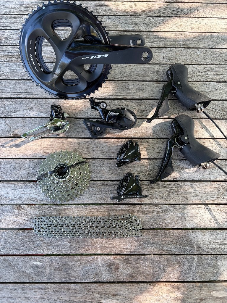 Shimano 105 R7000/R7020 11-speed hydraulische groep, Fietsen en Brommers, Ophalen, Shimano 105, Zo goed als nieuw, Derailleur of Ketting