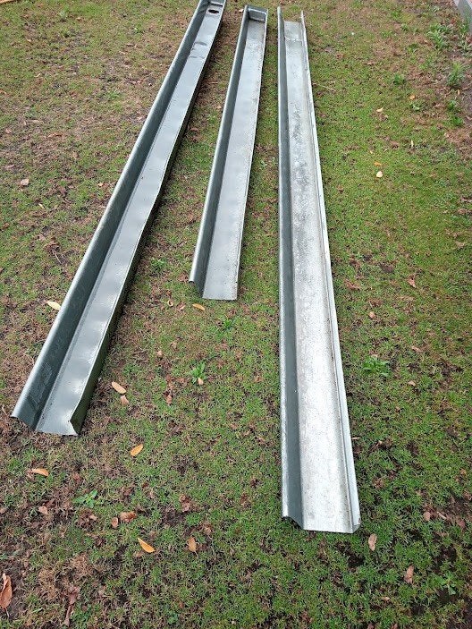 zinken dakgoten 75€., Doe-het-zelf en Bouw, Ophalen, Gebruikt