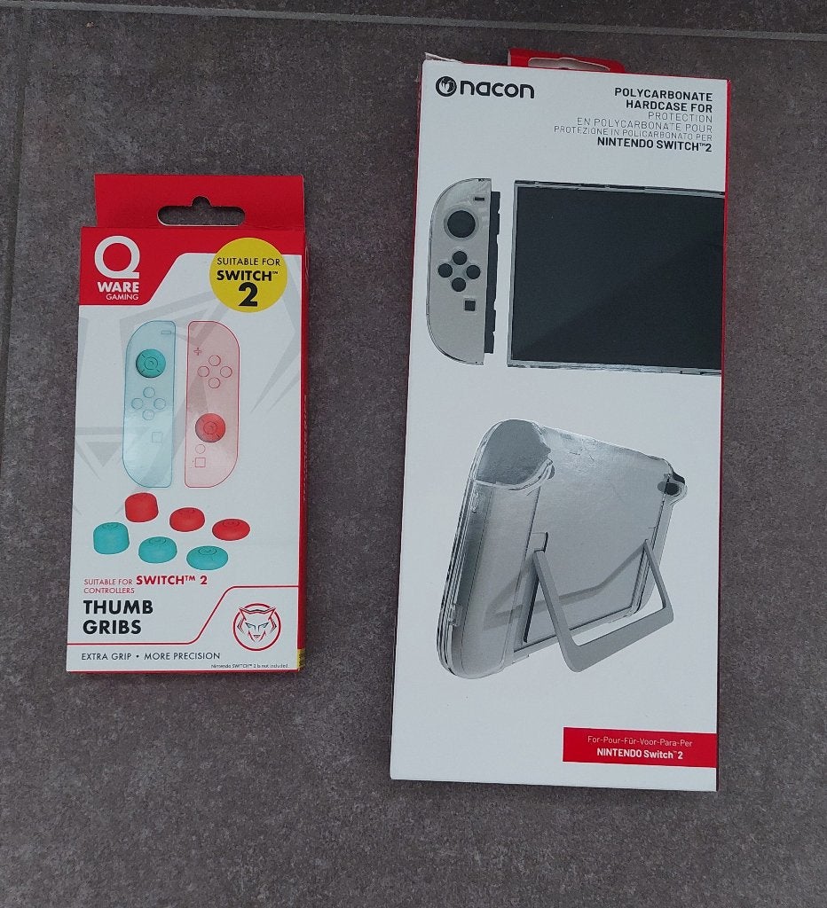 Nintendo Switch 2 hardcase en thumb grips, Games en Spelcomputers, Ophalen, Zo goed als nieuw, Switch, Overige typen