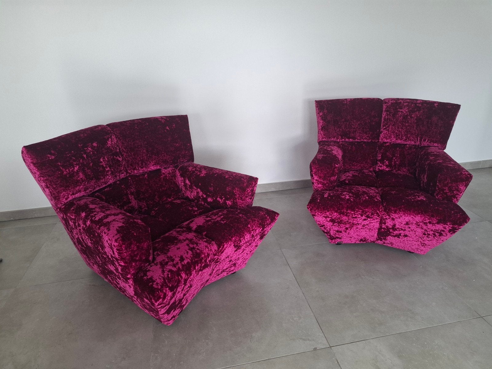 2 fauteuils Bretz Ohlinda Magenta, Maison & Meubles, 75 à 100 cm, Design, Comme neuf, Enlèvement