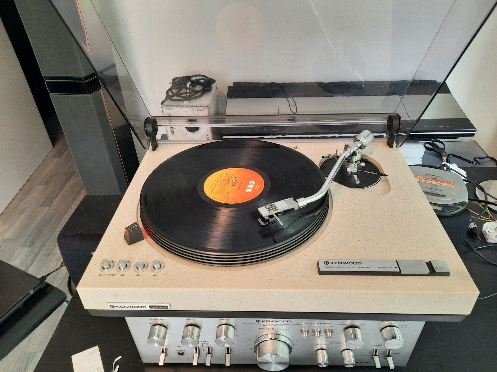 Kenwood KD-550 direct drive platenspeler in zeer goede staat, Enlèvement, Utilisé, Tourne-disque, Réglage pitch