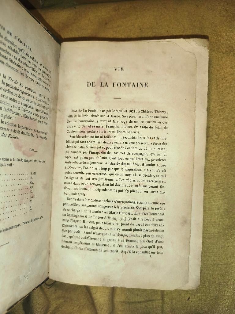 vie de la fontaine, Livres, BD, Enlèvement ou Envoi