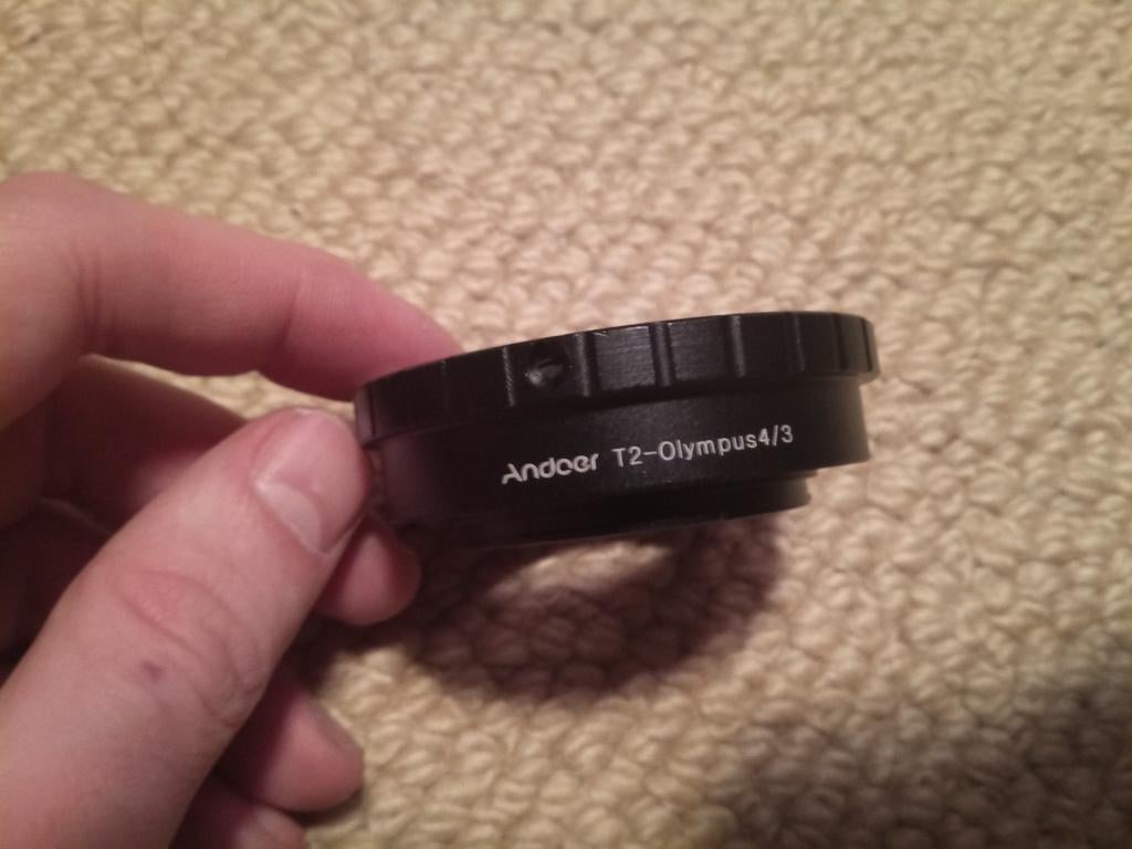 T mount (T2) to 4/3 adapter, Ophalen