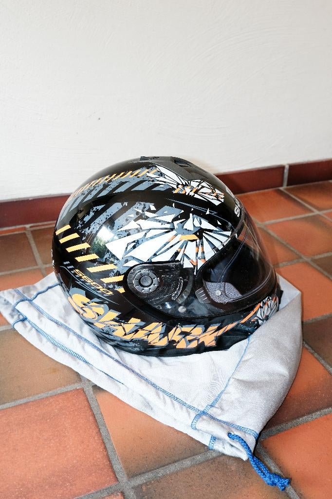 Casque moto S600 (graphique orange/gris), Motos, XS, Seconde main, Femmes, Enlèvement