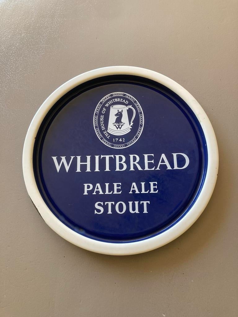 Oude emaille Whitbread stout plateau, Antiek en Kunst, Ophalen of Verzenden