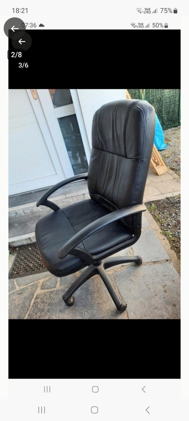 chaise de bureau réglable avec accoudoirs, Enlèvement, Chaise de bureau