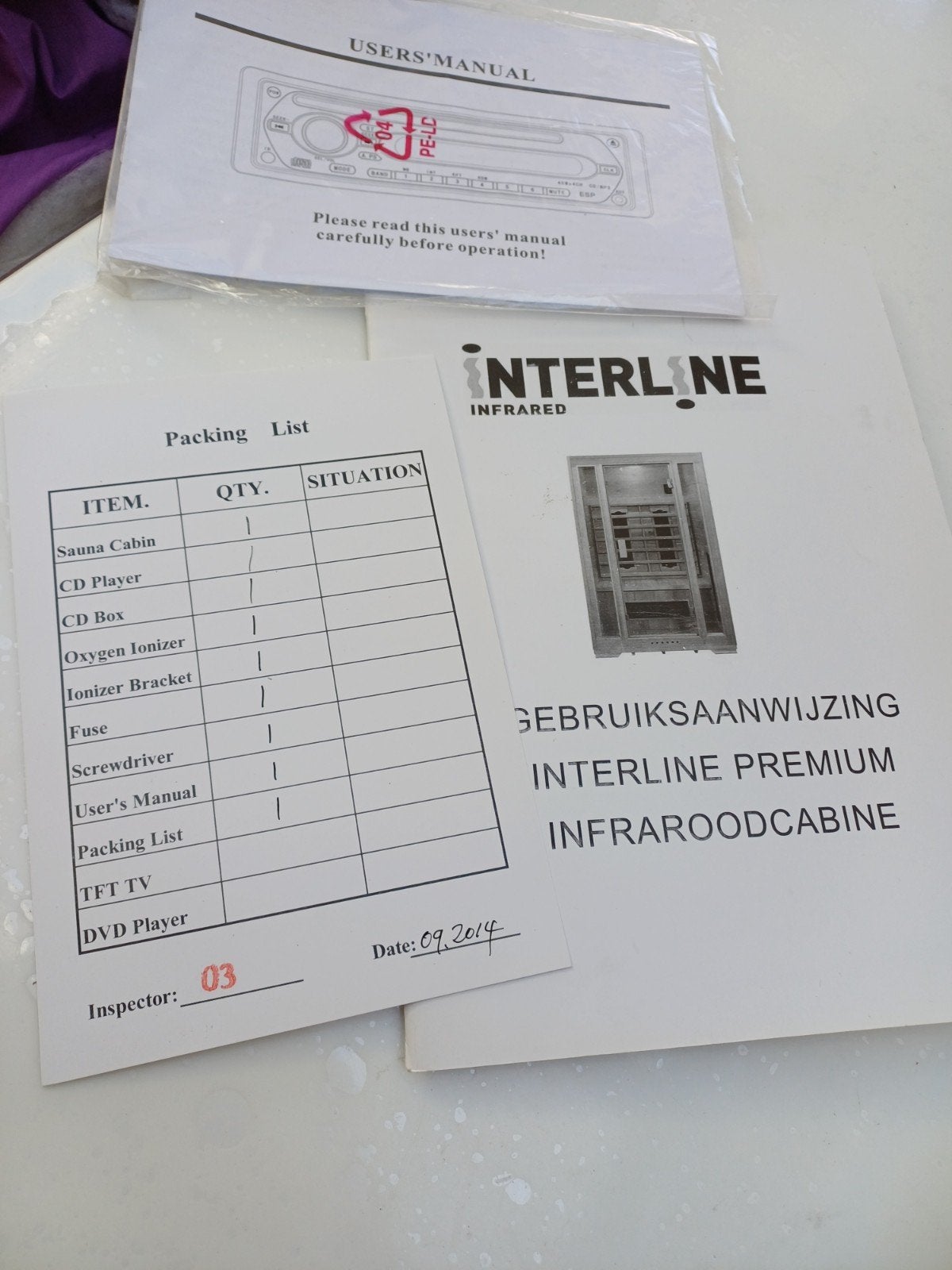 infraroodcabine, Diversen, Ophalen