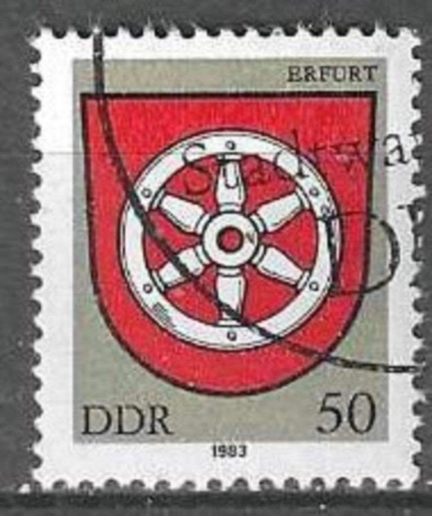 Allemagne DDR 1983 - Yvert 2463 - Armoiries de la ville (ST), Envoi, RDA, Affranchi
