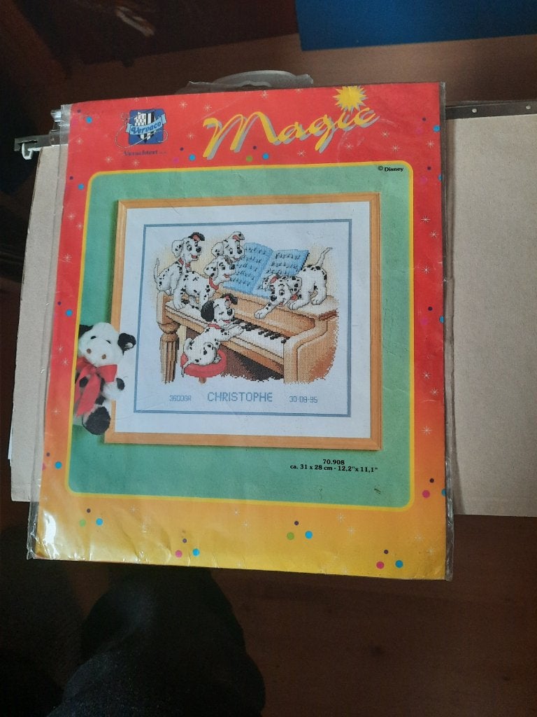 Origineel patroon Vervaco - Disney - Dalmatiërs 70.908, Ophalen, Gebruikt, Handborduren, Patroon