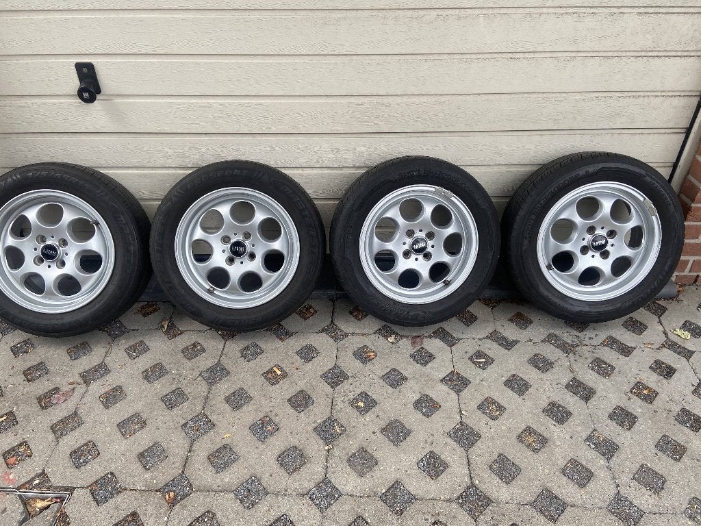 4 Propere originele Mini Cooper velgen – 175/65 R15, Auto-onderdelen, Banden en Velgen, Ophalen, Gebruikt, 15 inch, 175 mm