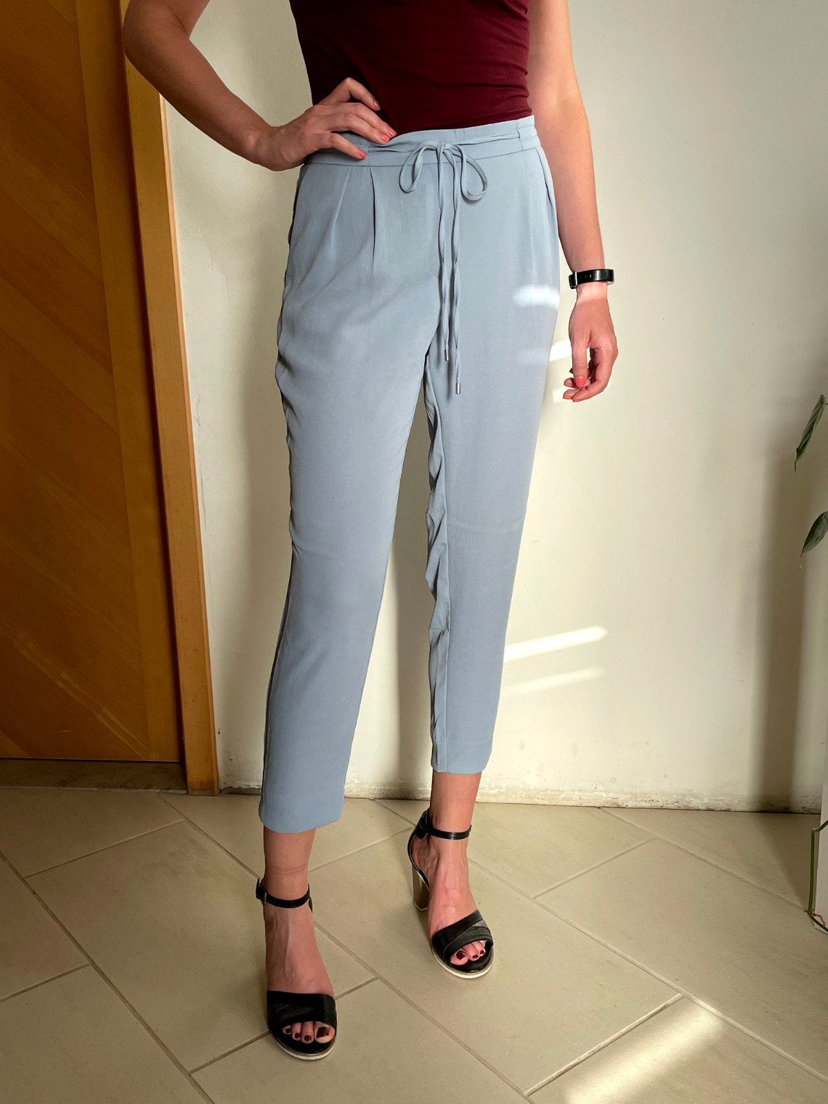 Lichtblauwe broek Zara maat 38, Ophalen of Verzenden, Maat 38/40 (M)
