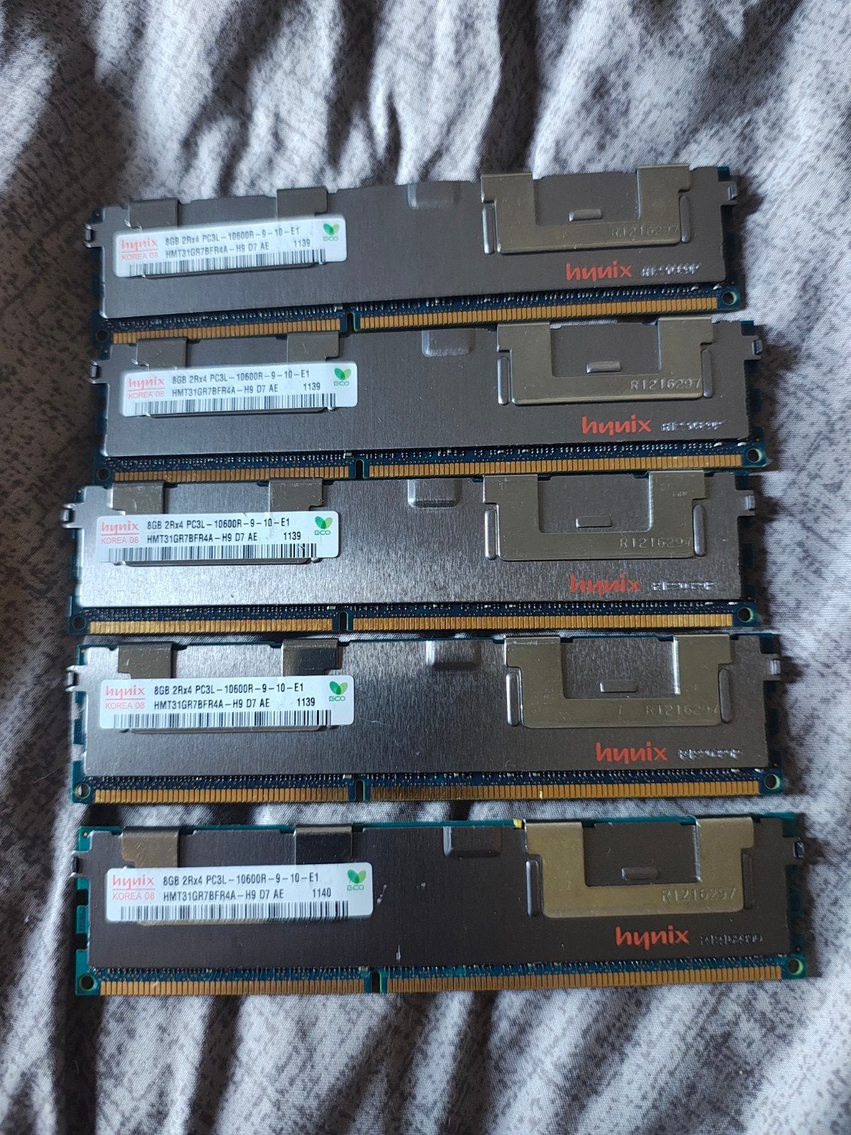 Lot de 5x8go ddr3 serveur ecc, Computers en Software, RAM geheugen, DDR3, Server