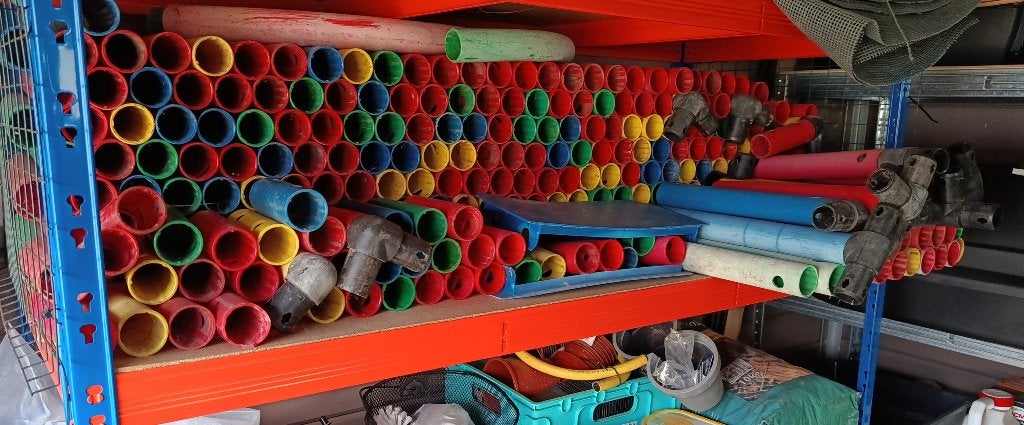 Quadro buitenspeeltoestel, Kinderen en Baby's, Speelgoed | Buiten | Speeltoestellen, Ophalen, Gebruikt, Glijbaan, Aanbouwonderdeel
