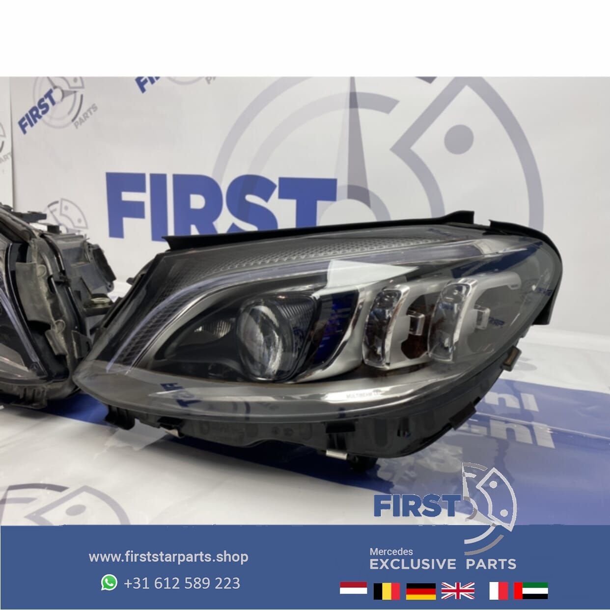 W205 Facelift Multibeam LED koplamp LINKS COMPLEET Mercedes, Utilisé, -, -, Enlèvement ou Envoi