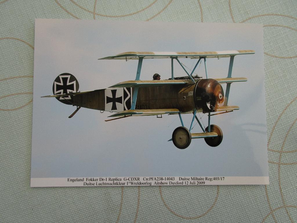 militair vliegtuig Fokker Dr1, Verzamelen, Ophalen, Luchtmacht, Foto of Poster